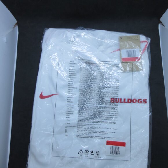 Nike Men's Dri-Fit S/S Georgia Bulldogs FB Shirt - Wht/Red Size: Lge FJ9571  New - Picture 6 of 7